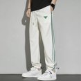 thumbnail image 2 of Pantalones deportivos informales con rayas laterales para hombre, ropa deportiva de fitness, pantalones de chándal holgados, pantalones de gimnasio, pantalones de chándal, 2 of 5