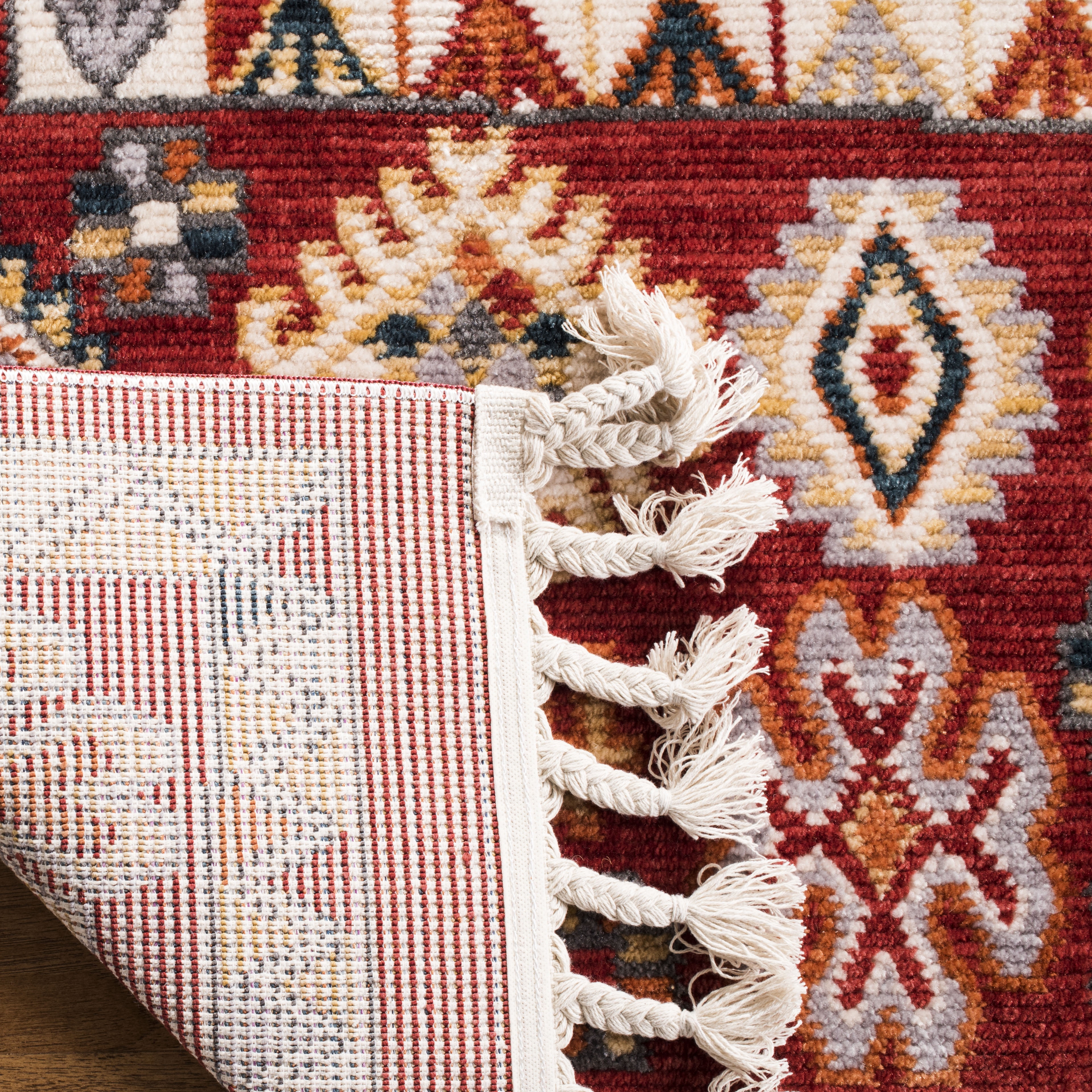 Safavieh Farmhouse Bloom Southwestern Runner Rug, Red/Ivory, 2'1" x 6'