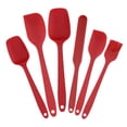 thumbnail image 4 of Juego de 6 espátulas de cocina resistentes al calor para mezclar crema pastelera , Rojo, 4 of 8