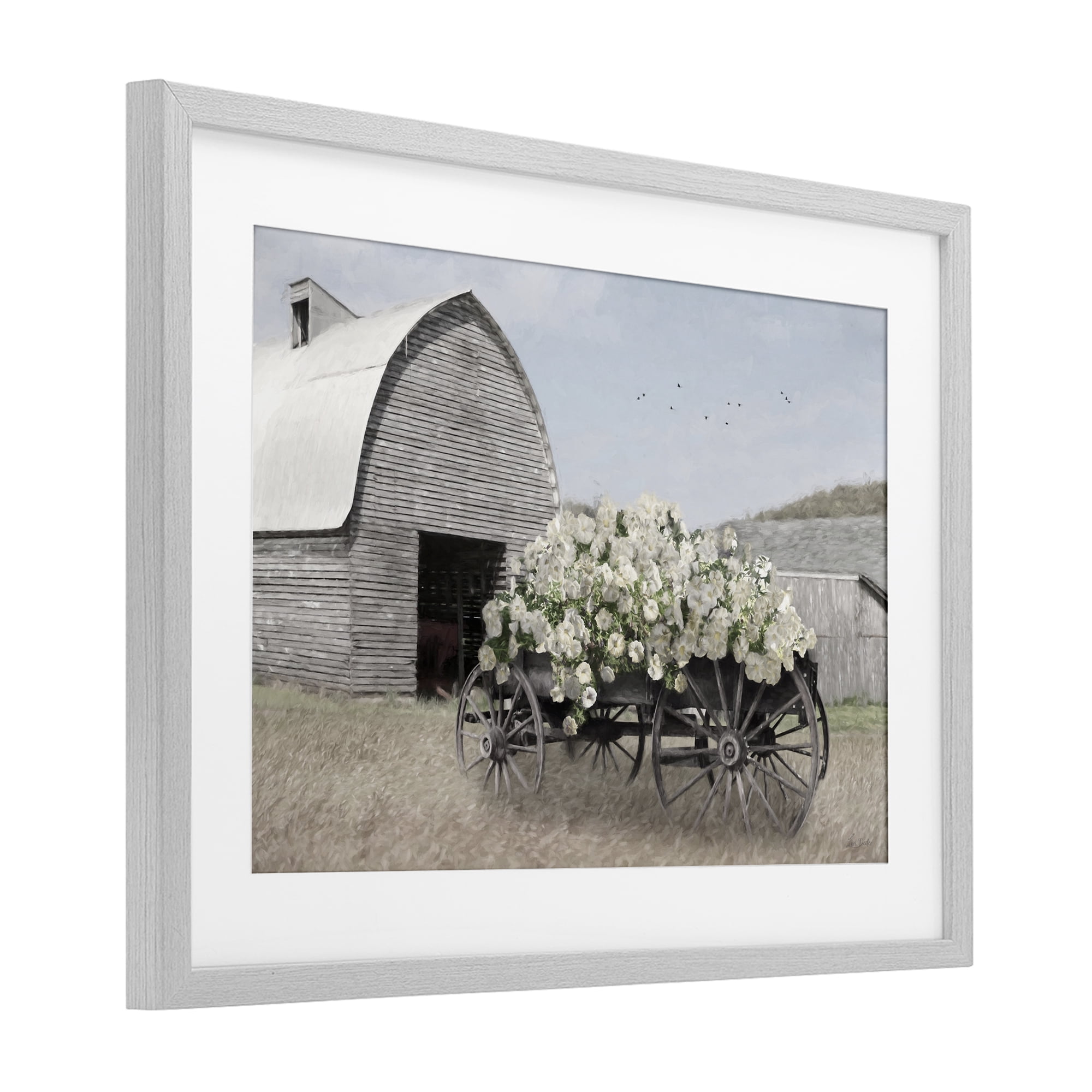 Stupell Industries Wagon Full of Sunshine Gray Framed Print Under Glass, design by Lori Deiter
