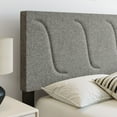 thumbnail image 4 of Boyd Sleep Aberdeen Linen Upholstered King Platform Bed Frame & Headboard, Grey, 4 of 7