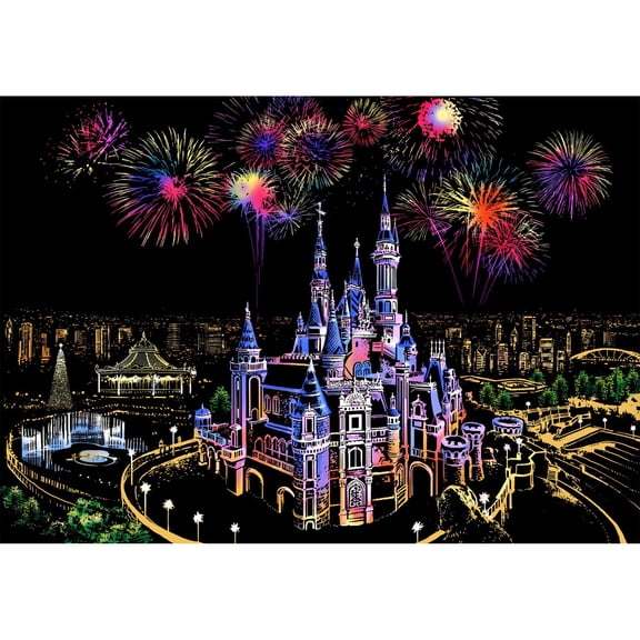 Scratch Painting Kits for Adult Kids Scratch Paperboard City Night Landscape Scratching Art Painting Kits Great Gift
