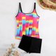 thumbnail image 4 of Traje de baño de 2 piezas para mujer, trajes de baño para mujer, traje de baño de verano de talla grande con estampado, bikini, traje de baño dividido para mujer, traje de baño de poliéster, 4 of 5