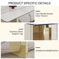 thumbnail image 3 of Sumdeal 71" Luxurious Modern Dining Table for 6-8 people,Golden, 3 of 5