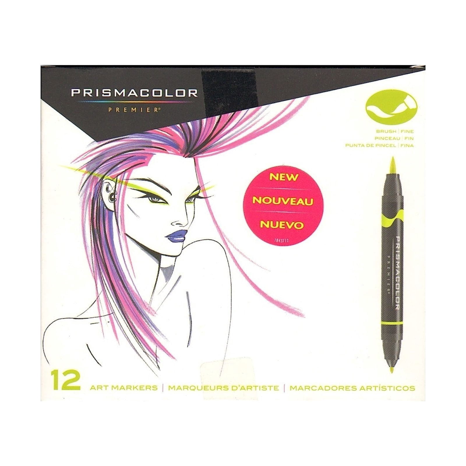 Prismacolor Premier Double-Ended Art Marker Set, Brush-Fine, 48