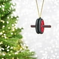 thumbnail image 2 of ZTTD 1 Pcs Gym Christmas Ornaments Weightlifter Workout Fitness Ornaments for Christmas Tree Santa 2D Acrylic Dumbbell Workout Gifts for Gym Lovers, 2 of 8
