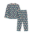 thumbnail image 2 of Goofa Popcorn With Glasses Printed Women’s 2 Piece Pajama Set Super,Pajamas Women's Long Sleeve Sleepwear Soft Button Down Loungewear Pjs Lounge Set Nightwear-XX-Large, 2 of 9