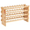 thumbnail image 1 of STAWAY 36-Bottle Stackable Bamboo Wine Rack - Modular 4-Tier Display Shelf, Sturdy & Easy Assembly, Perfect for Wine Lovers & Collectors, 1 of 9