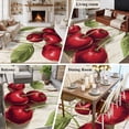 thumbnail image 6 of Cherry 5x7 Area Rugs for Living Room, Fruit Watercolor Vintage Wood Texture Non Slip Floor Mat Washable Low-Profile Indoor Carpet for Bedroom, Dining Room, Bathroom, 6 of 9