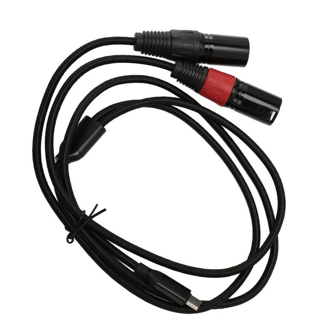 Tipo C Al Cable De Audio Masculino Dual XLR Chip Hifi De 32 Bits/384kHz, Salida Estéreo Para Un Mezclador De Altavoces Amplificador, Nylon Trenzado