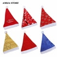 thumbnail image 2 of Sombrero rojo de Feliz Navidad, gorro de lentejuelas de Año Nuevo, muñeco de nieve, alce, Papá Noel, bordado, sombreros para adultos, fiesta familiar, regalo de Navidad, decoración, 2 of 4