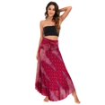 thumbnail image 3 of Jdlsppl Women's Summer Cover Up Skirt Beach Boho Bphemian Printed Dress Flowy Swing Beach Tie Up High Waisted Style2 Small-Large, 3 of 4