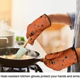 thumbnail image 4 of Cute Oven Mitts,Halloween Glowing Spider Web Pattern Oven Mitt 2-Pack Set,Kitchen Gloves for Oven,Heat Resistant Oven Mitts 7.7"x12", 4 of 7