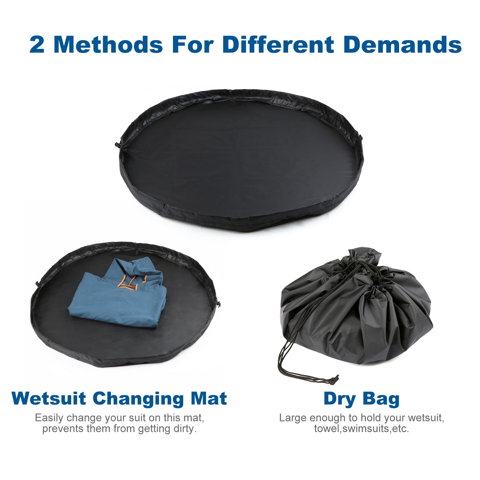 Waterproof Wetsuit Drysuit Carry Dry Bag Changing Mat For Kayak Surfing 