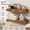 A. Brown, variant on Bathroom Floating Shelves Wall Mounted - 15.7" Over Toilet Rustic Brown Set of 2 Farmhouse Décor Storage Organizer
