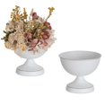 thumbnail image 1 of Set de 2 jarrones Sziqiqi de metal blanco vintage de 15 cm de alto, 1 of 8