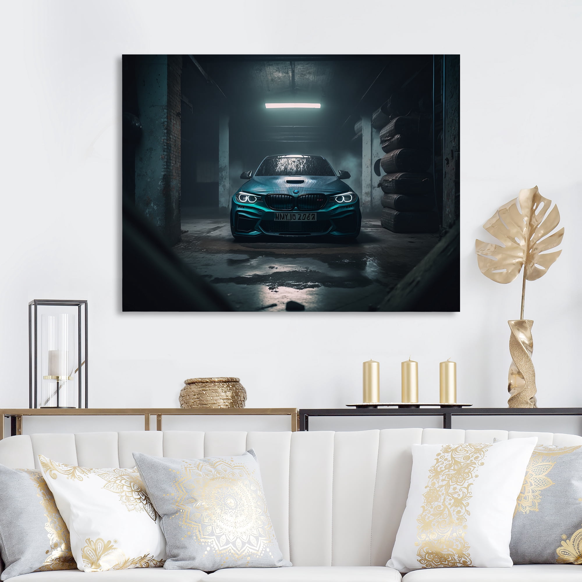 Designart 240 In Underground Garage Canvas Wall Art