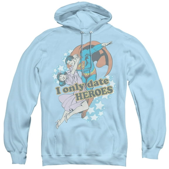 DC Comics Fickle Adult Pullover Hoodie Sweatshirt Light Blue