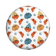 thumbnail image 4 of Spare Tire Cover, Hermit Crab Shrimp Scallop Wheel Cover Tire Covers For Trailers Car Truck Camper Universal Tire Covering Fits Diameter14"-17", 4 of 4