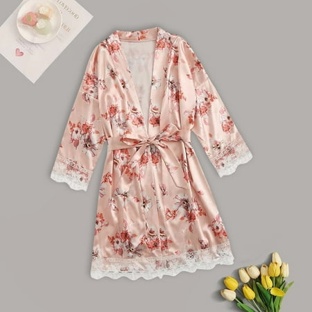 

Satin Silk Pajamas Women Nightdress Lingerie Robes Underwear Sleepwear Sexy