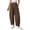 65#Brown, variant on Plaid Barrel Pants Women Summer 2026 Casual Loose Wide Leg Lounge Gingham Trousers Spring Fashion Beach Bottoms Blue L