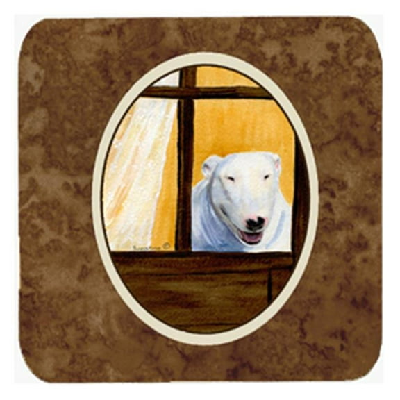 Bull Terrier Foam Coasters, Set Of 4