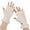 White, variant on Windproof Gloves Winter Half Finger Gloves Plush Fabric Soft Warm Korean Style Windproof Cold proof Velvet Anti slip 1 Pair Women Winter