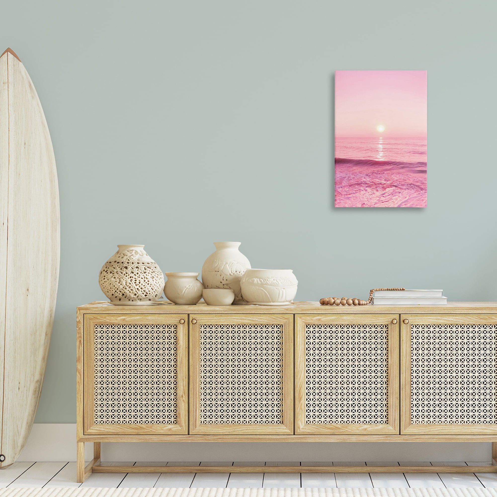 Stupell Industries Peachy Pink Sunset Landscape & Nature Photography Wrapped Canvas Art Print Wall Art, 20 x 30