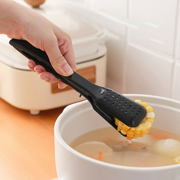 PEONAVET Kitchen Tongs Kitchen Tongs-Multifunctional Clip Colander Taste Spoon Two-in-one Removable Non-slip Household Kitchen Supplies High Temperature Food Clip
