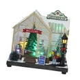 thumbnail image 4 of Casas navideñas, decoración navideña con luces LED y escena de invernadero, casas navideñas con música brillante, para decoración de mesa, 4 of 9