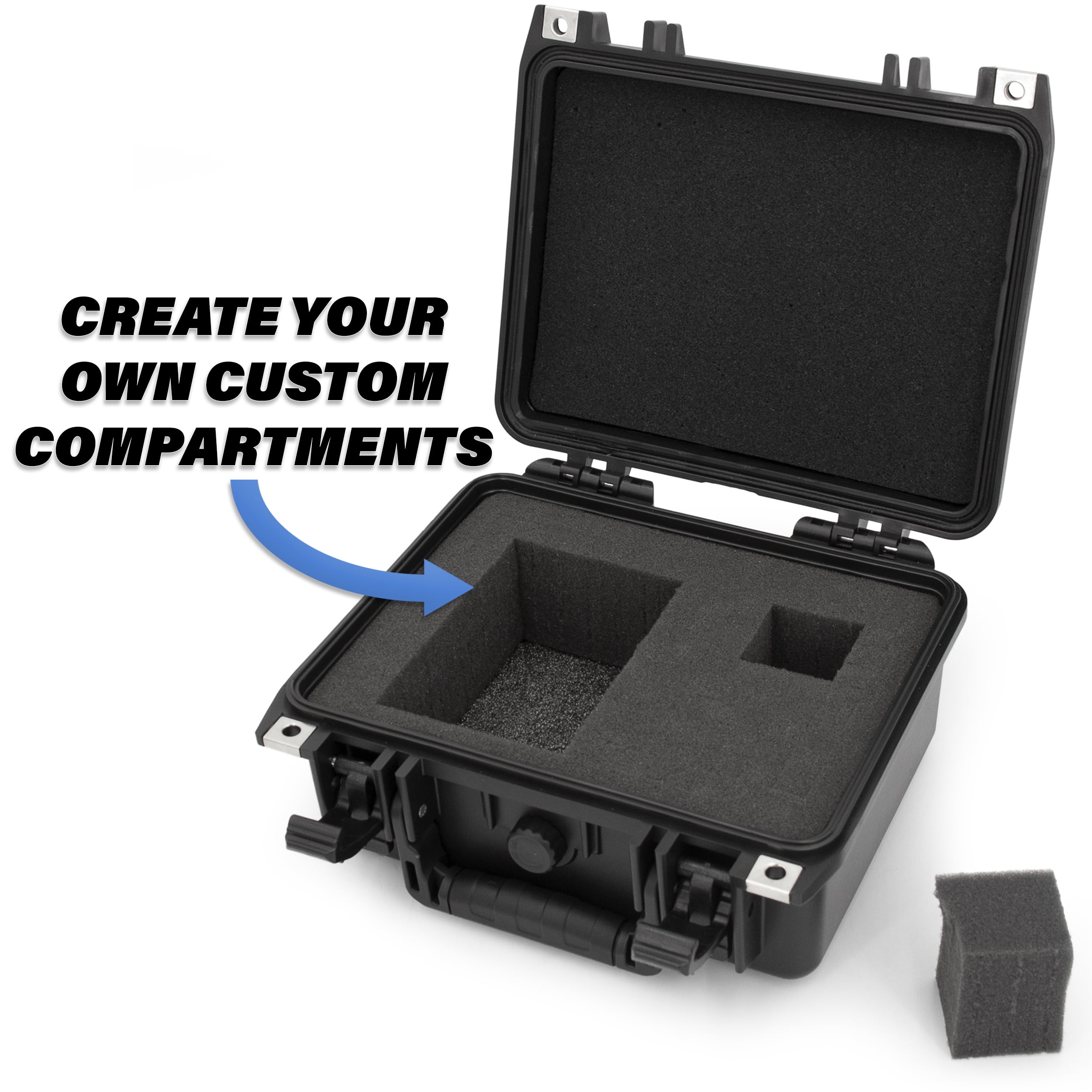 CASEMATIX Graded Coin Case Fits 40+ PCGS or NGC Coin Slabs, Waterproof Coin Storage Box with Customizable Foam for Collectors - Case Only