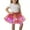 Hot Pink, variant on AWZXDE Kids Rainbow Glitter Tutu Skirt For Girls With LED Lights Layered Skirt For Party Dress Up Large Hem Skirt Yellow