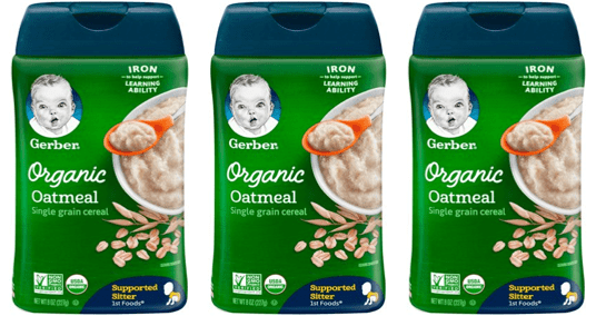 gerber organic baby oatmeal