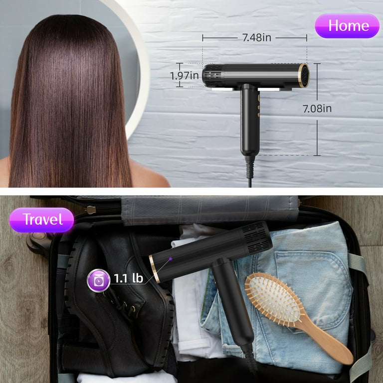 SKIMI Ionic Hair Dryer, 1600W Lightweight Blow Dryer with Diffuser
