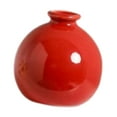 thumbnail image 4 of deevoka Plant Pot Home Table Centerpiece Desktop Small Bookshelf Ceramic Flower Vase Red, 4 of 9