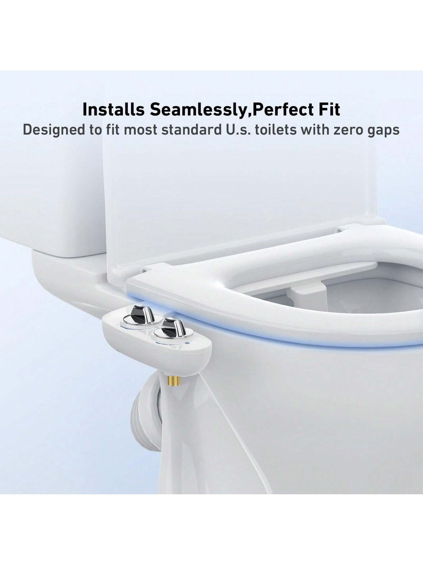 Eastvita Multifunctional Bidet Attachment & Portable Bidet Sprayer for Toilet Non Electric Self Cleaning Dual Nozzle Toilet Bidet Fresh Cold Water Sprayer Bidets for Existing Toilets w/