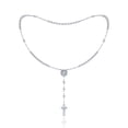 thumbnail image 1 of Rosario De Plata Ley 925 Con Bola Diamantada De 45 Cm, 1 of 6