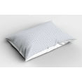 thumbnail image 2 of Ambesonne Nautical Pillow Sham 2 Pack, Anchors in Diamond Check, 30"x20", Night Blue and White, 2 of 3