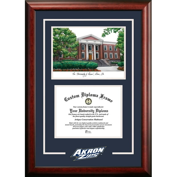 Campus Images OH983SG University of Akron Spirit Graduate Frame with Campus Image