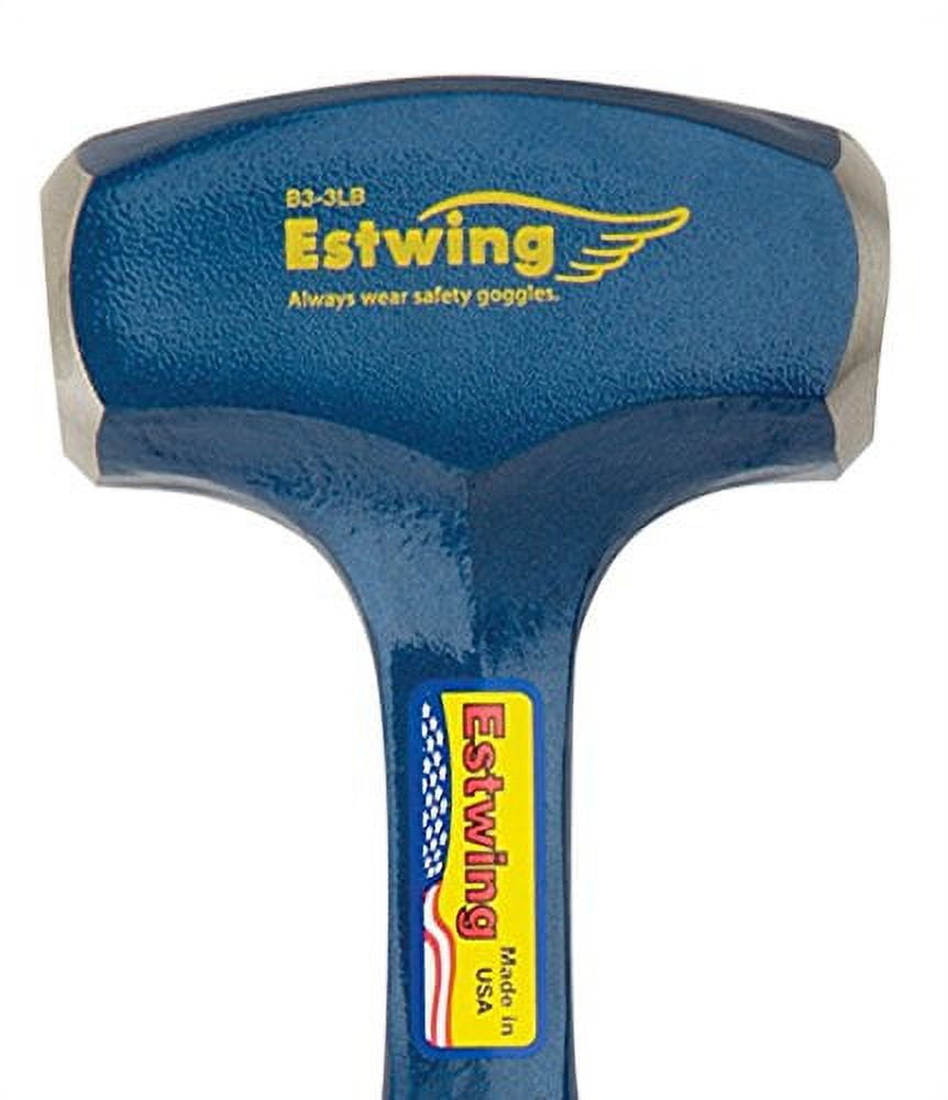 Estwing Drilling/Crack Hammer - 2-Pound Sledge with Forged Steel Construction & Shock Reduction Grip - B3-2LB