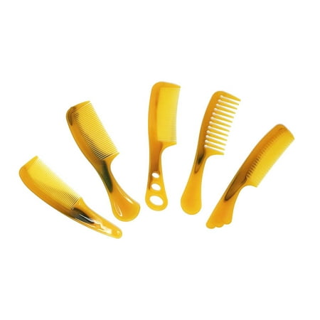Magik 3~5 Pack Massage Tendon Comb Natural Amber Ox Horn Portable Hair Beard Unisex Tool Gift (5 Pack, Tendon