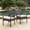 Grey, variant on Set of 2 Grey Pe Wicker Dining Chairs with Waterproof Cushions, Patio Garden Furniture for Outdoor Dining, Poolside, Veranda