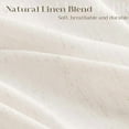 thumbnail image 2 of Natural Cream Linen Shower Curtain Country Boho Farmhouse Bathroom Decor Beige Shower Curtains 78 Inches Long for Bathroom Neutral Cloth Textured Fabric Bath Drapes with Hooks Ivory 78 Inch Length, 2 of 7