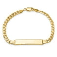 thumbnail image 4 of Primal Gold 10 Karat Yellow Gold Flat Curb Link ID Bracelet, 4 of 4