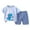 Light Blue, variant on Ruyang Kids Girls Boys Cotton Lounge Set Short Sleeve Graphic Tee   Elastic Waist Shorts Toddler Loungewear Cute Sleepwear