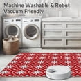 thumbnail image 5 of ODIKA 8'x10' Machine Washable Non-Slip Area Rug, Vintage Snowflake Medallion Holiday Festive Winter Wonderland High Traffic Rug, Red, 733079, 5 of 5