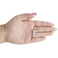 thumbnail image 6 of 10K Yellow Gold Diamond E Initial Bubble Drip Pendant Pave Dome Charm 0.75 CT., 6 of 6