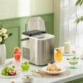thumbnail image 2 of Costway Countertop Ice Maker Portable Ice Making Machine 6-13 Mins 9 Ice 26.5 lbs/24 Hrs Silver, 2 of 10