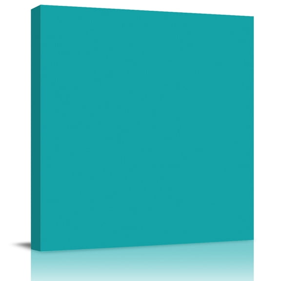 Wall Art Prints, Pure Teal Green Framed Canvas Prints for Bedroom Living Room Bathroom Office, Simple Solid Color Gallery Wrap Wall Art Poster for Gifts Home Decor 28"x28"