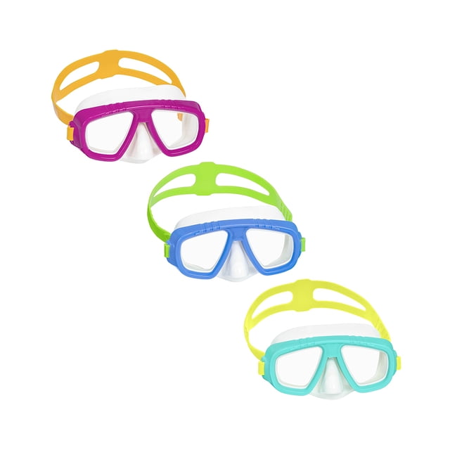 Goggles Visor Tipo Snorkel Para Niños 3 Años Bestway Paquete 3 Piezas Plástico De Alta Resistencia